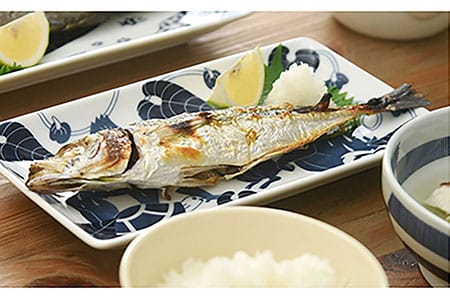 【波佐見焼】染付古波佐見 長角皿 5柄セット 食器 皿 角皿 【natural69】 [QA114] 波佐見焼
