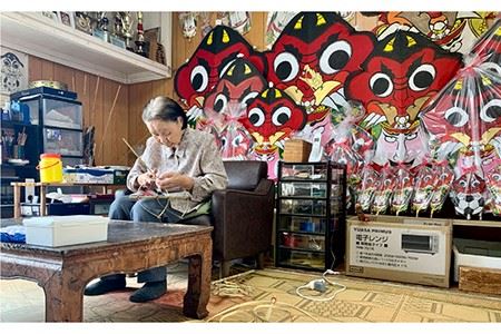 鬼凧（90cm） 《壱岐市》【鬼凧工房　平尾】[JCK001] 郷土玩具 伝統工芸品
