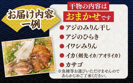 旬の干物 おまかせ詰め合わせ《竹》（アジ・イカ・カサゴなど）[JDR002]