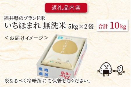 【令和7年産】 福井県のブランド米 いちほまれ 無洗米 10kg （5kg × 2袋）【 無洗米 人気 品種 ブランド米 特A 】 [C-6112]