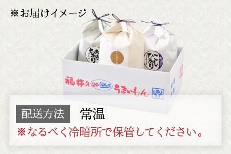 【令和7年産】 お米屋さんのこだわり極上米食べ比べセット 計15kg ～福井県ブランド米いちほまれ入り～ 【 人気 品種 ブランド米 特A 】 [E-6105]