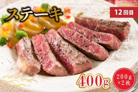 定期便 12回 若狭牛三昧MAX 牛肉 ステーキ 切り落とし 国産 [N-3202]
