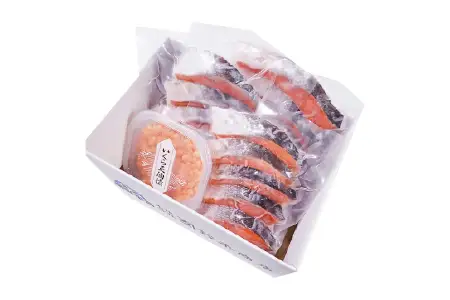 無添加天然甘塩紅鮭5切×3P、いくら醤油漬け(鮭卵)70g×1P A-11190