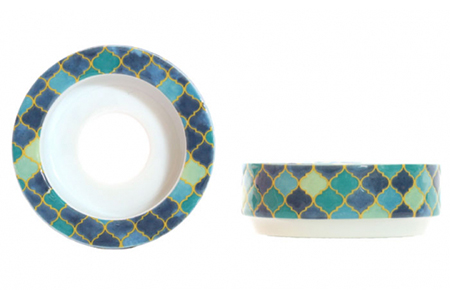 【美濃焼】SaiSui Morocco（Blue）【大東亜窯業】【TOKI MINOYAKI返礼品】≪土岐市≫ 鉢 プランター インテリア かわいい おしゃれ 園芸 ガラス 陶磁器 磁器 コンパクト 水耕栽培 観葉植物 ブルー 青 モロッカンタイル モロッコ 送料無料[MAG001]