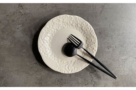 【美濃焼】Ortensia-オルテンシア- プレートM 4枚セット【Felice-フェリーチェ-藤田陶器】食器 ケーキ皿 取り皿 副菜皿 写真映え おしゃれ [MBX016]