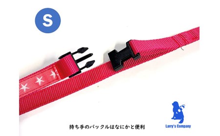 【小型犬用・Sサイズ】ハーフチョークカラーとリードのセット（ピンクスター） 雑貨 日用品 