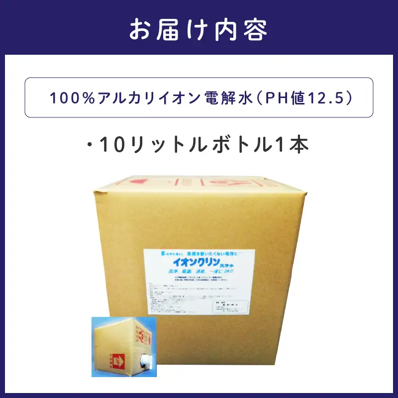 イオンクリン洗浄水（アルカリイオン電解水）10L【017C-001】