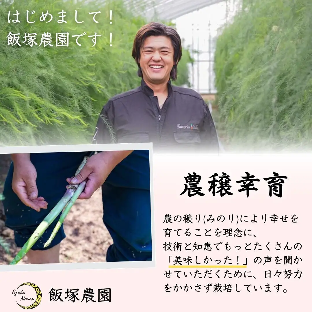 アスパラガス 太目 約1kg 令和8年産アスパラガス 飯塚農園
