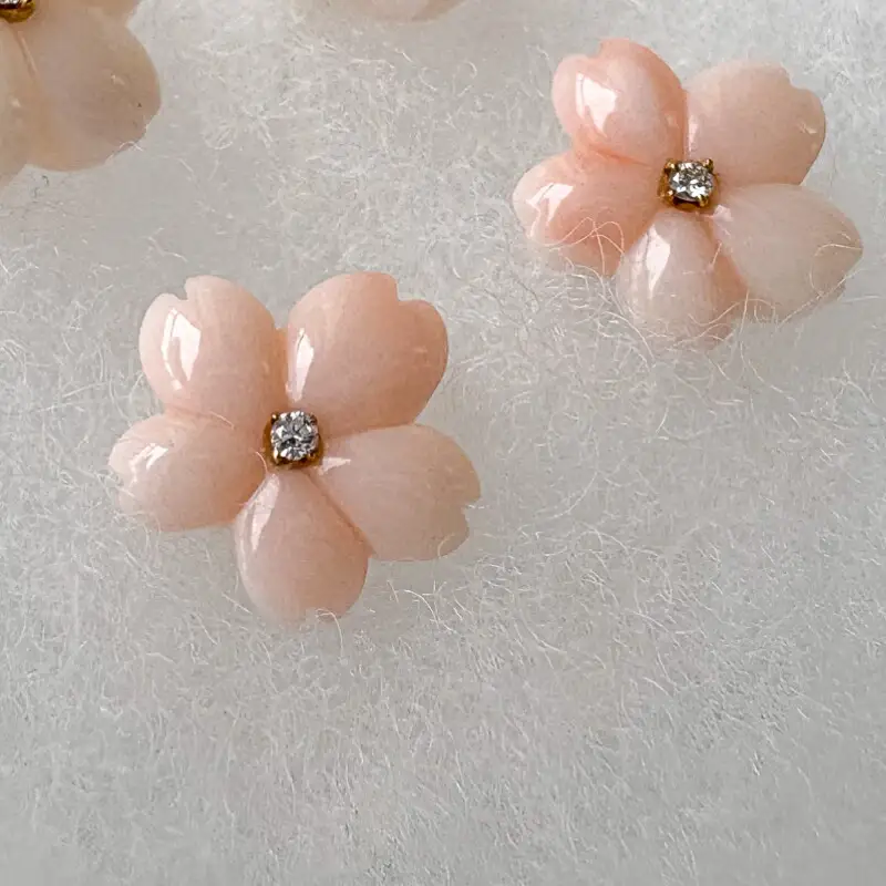 桜ドロップピアス（小）
