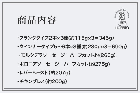 ウィンナー 歩人 ６種類のウィンナー・フランクとパンと食べたいセット[033-12]
