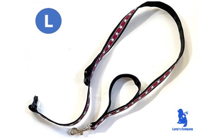 【大型犬用・Lサイズ】ハーフチョークカラーとリードのセット（シマ星＆ブラック） 雑貨 日用品 日本製 オリジナル 手作り 