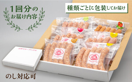 【 全6回 定期便 】  生 ウインナー 30本 ( 5本 × 6種 ) 糸島市 / 志摩スモークハウス [AOA024] ウィンナー セット