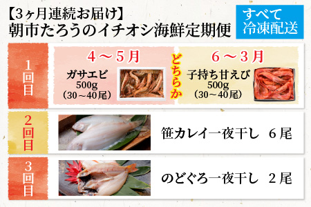 【3ヶ月連続お届け】朝市たろうのイチオシ海鮮定期便 [C-12301]