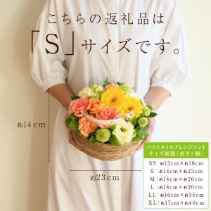 【フラワーアレンジメント】パリスタイルアレンジメント(Sサイズ)【5色カラバリ展開】【2402U03802】