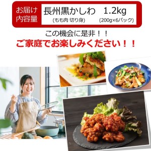 長州黒かしわ もも肉 小分けパック 計1.2kg