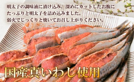 博多 名物セット 辛子 明太子 上切子 400g いわし 明太子 10尾(5尾 2pc) 化粧箱入 [博多漁師の里 福岡県 筑紫野市 21760130]