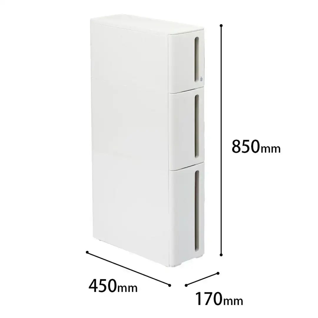 隙間収納 ストランティドロアーセット AB ホワイト 2個セット すき間収納 収納ボックス サニタリー スリムラック 洗面所 キッチン スリム収納 新生活 一人暮らし 【022S003】