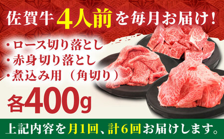 【全6回定期便】4人家族向け 佐賀牛 普段使いセットA [HBH036]  