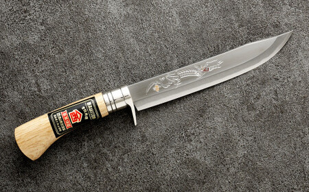 【土佐打刃物】狩猟鉈 （両刃） 19.5cm ナイフ ナタ なた 鞘 山仕事 手打鍛造刃物