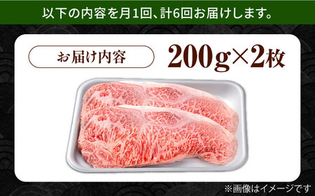 【6回定期便】佐賀県産 黒毛和牛 サーロインステーキ 400g / ステーキ [IAG100]