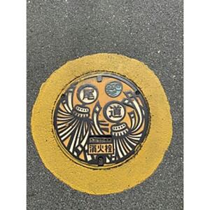 デザインマンホールコースター【ゴールド】