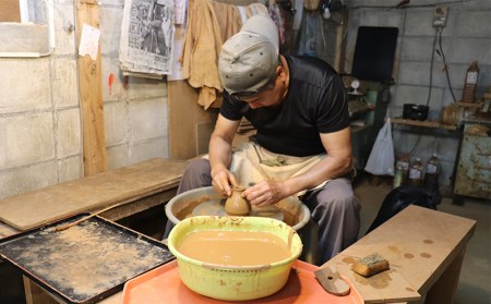 沖縄県立博物館美術館にも常設展示！ガローシ（軽石）抹茶椀・筒形（桐箱付き）