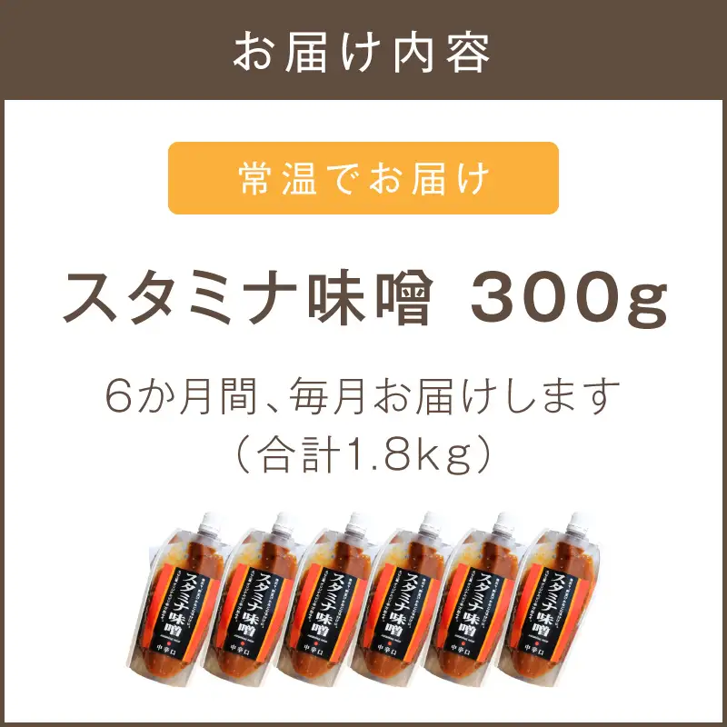 味付け簡単！特製味噌ダレ「スタミナ味噌」【6カ月定期便】【A5-246】