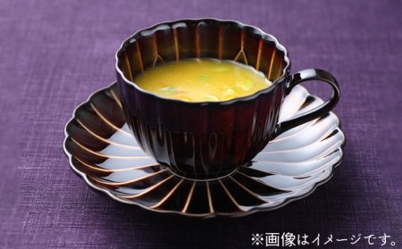 【美濃焼】ぎやまん陶 コーヒーカップ＆ソーサー 漆ブラウン【カネコ小兵製陶所】【TOKI MINOYAKI返礼品】 食器 マグカップ ティーカップ コーヒーカップ カップ 皿 小皿 ソーサー プレート 茶色 ブラウン 送料無料   [MBD095]