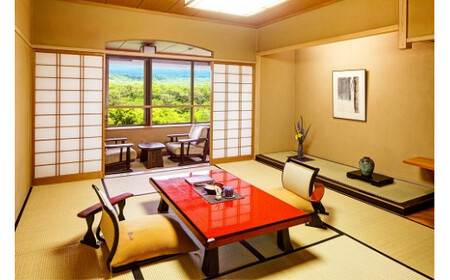 那須温泉山楽1泊2食付ペア宿泊券  チケット 宿泊券 温泉 露天風呂 ペア 〔P-333〕