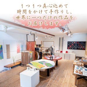 a783-09 和紙のキュービックピアス(鳶色)【和紙ギャラリー】