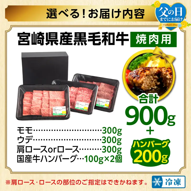 牛肉 焼肉 牛肉[黒毛和牛 3種 900g 畜産農家応援！ 肩ロースorロース・ウデ・モモ]