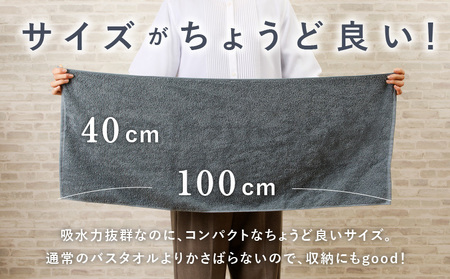 コンパクトバスタオル 6枚 シックグレー