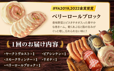 【5点×3回定期便】ハムソーセージ バラエティ 5品 [EAM035]  国産ハム ソーセージ 詰合せ ウインナー 金賞 国選 定期便