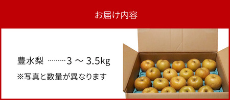 完熟採り　もりやま梨（豊水）3キロ～3.5キロ【先行予約】 CW-0002