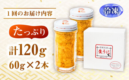 【全6回定期便】壱岐産 生うに 120g（60g×2本） [JEH006]