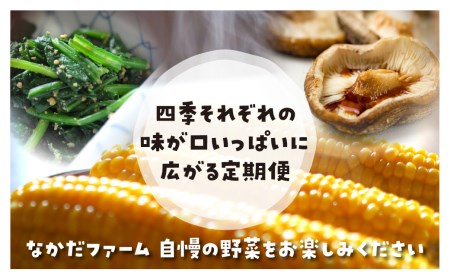 なかだファーム4回お届け 年間定期便 しいたけ ほうれん草 とうもろこし [Q1378x]