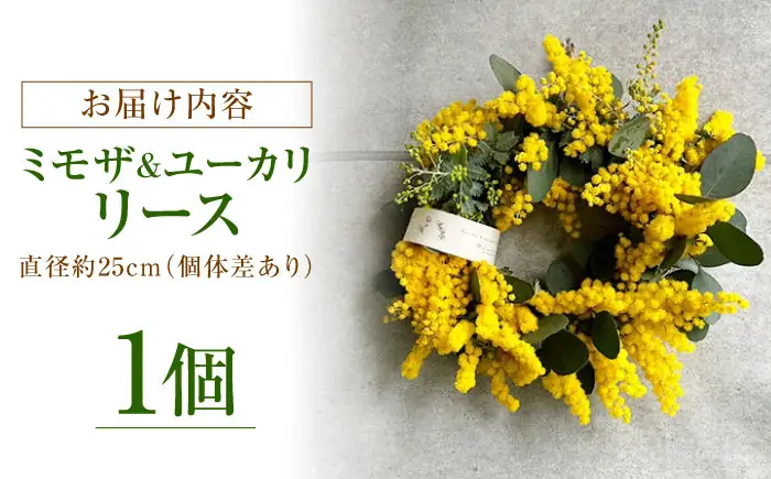 雑貨 ミモザとユーカリのリース BLAW002