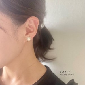 [MADE IN KOFU]PT900 ダイヤパヴェラウンドイヤリング TI-1076