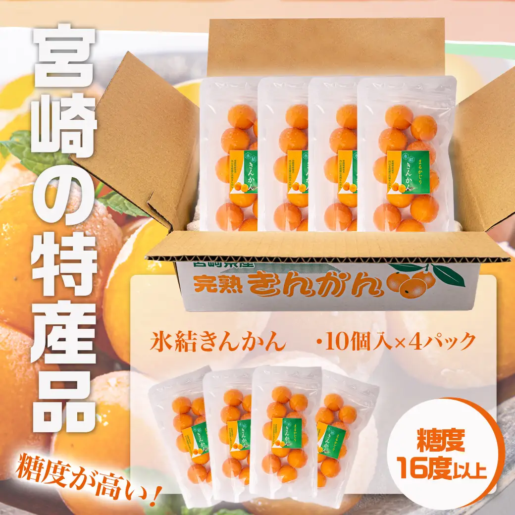 天然のシャーベット! 丸かじり氷結きんかん〔AA-B502〕_(都城市) 都城産 完熟きんかん きんかん 冷凍きんかん 急速冷凍