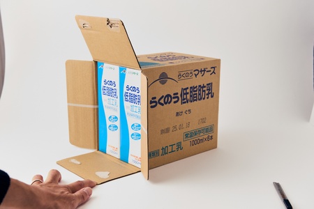 低脂肪乳 【12ヶ月定期便】らくのう低脂肪乳 計72L 1ケース（1000ml×6本）×12回