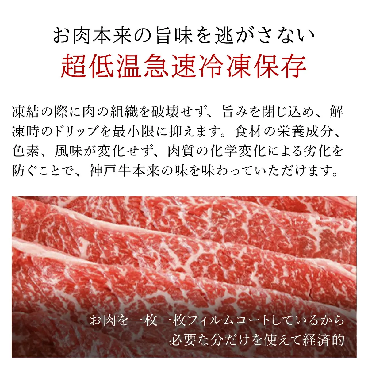 神戸牛しゃぶしゃぶ･すき焼肉 もも【500g】タレ付（ぽん酢、胡麻タレ、わりした） AS14F20