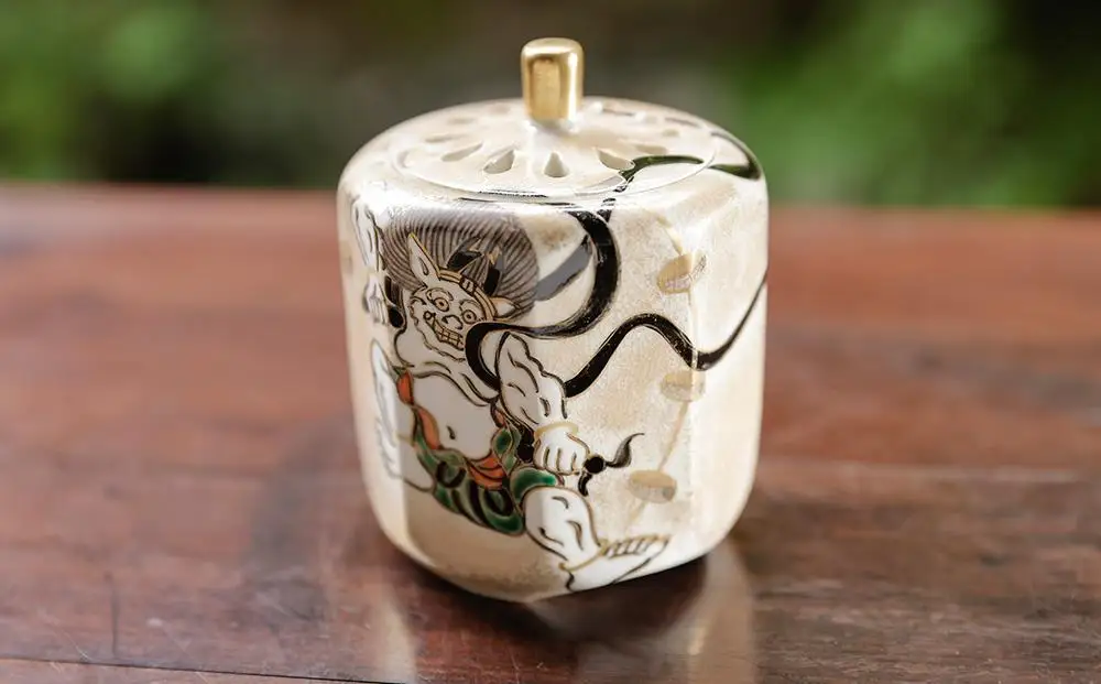 【小手鞠窯】香炉(風神雷神)｜京都 京焼 工芸品 人気［ 京都 京焼 清水焼 工芸品 人気 おすすめ 伝統工芸 お取り寄せ 通販 送料無料 ふるさと納税 ］