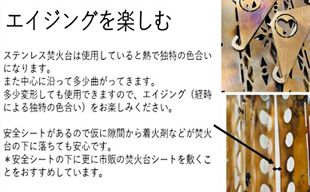 ステンレス 焚火台 アウトドア キャンプ バーベキュー たき火 