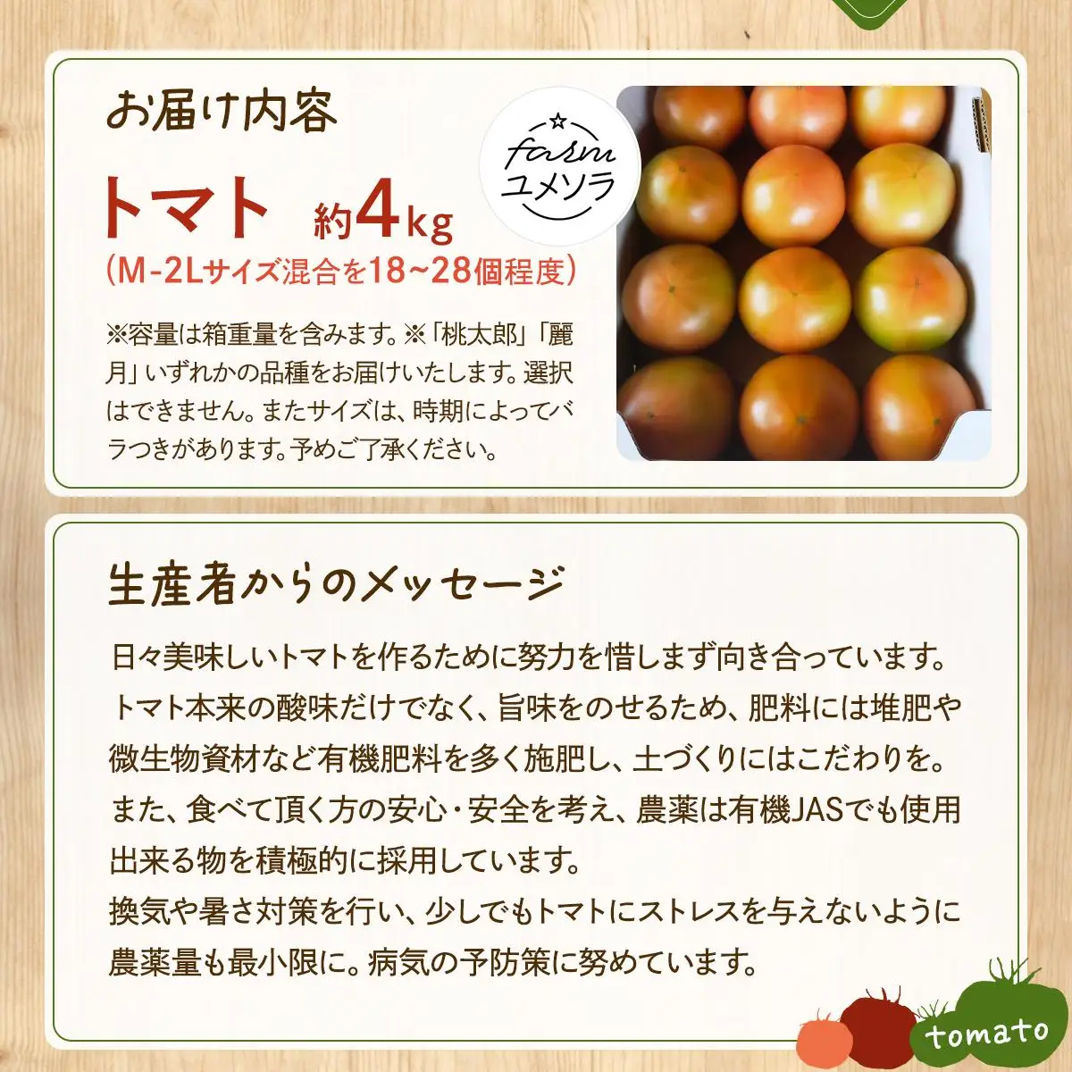 ◆2026年7月から順次出荷◆ farmユメソラ 大玉 トマト 約4kg【famy-001】