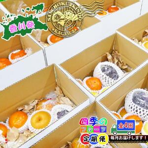 【定期便4回】創業100年 産直あきんど四季のフルーツの定期便《4ヶ月連続でお届け》