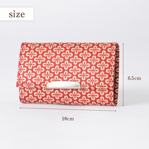 甲州市×印傳屋 キーケース（赤革×白漆）B2-1204