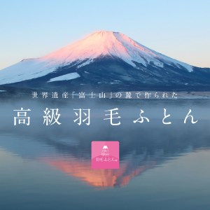 【甲州羽毛肌掛けふとん】ポーランドプレミアムマザーグース95%超長綿 ホワイト (セミダブル)  お任せカバー付き 布団 寝具 布団