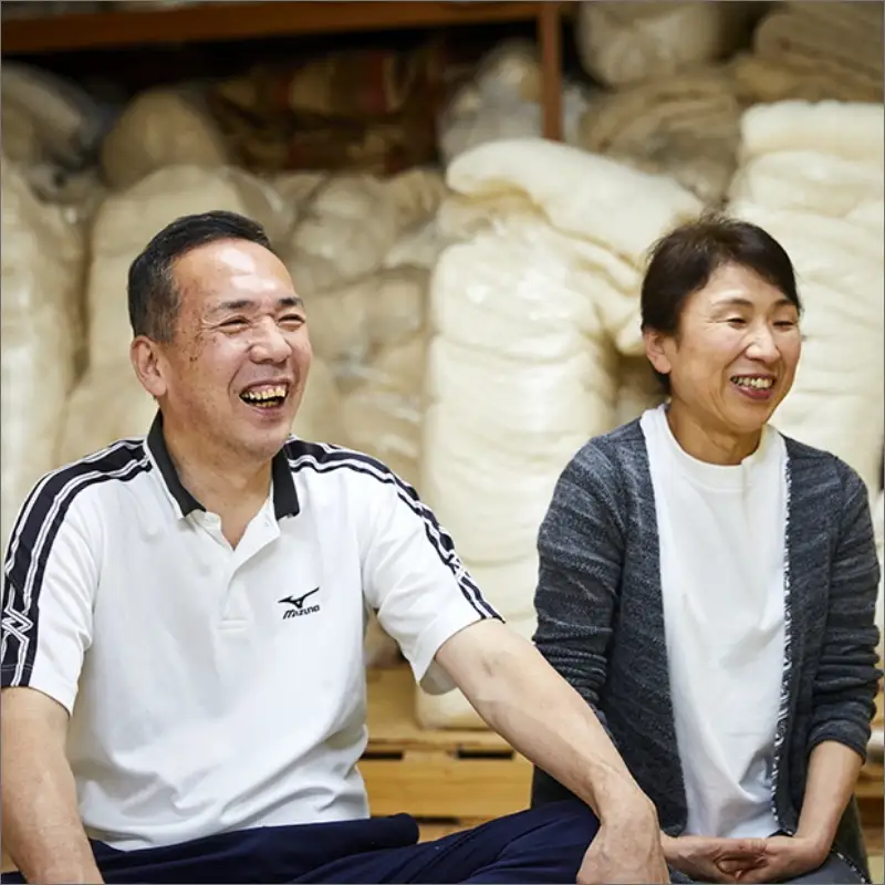 天然繊維手作り 木綿わた入りベビーふとんセット（カバー付）