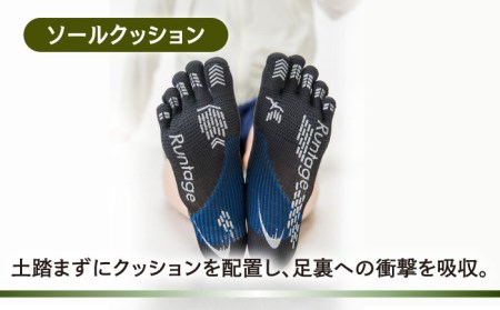 【23-25cm】Runtage ゴルフソックス アスリートラウンドPRO type FF ５本指 ショート丈 ＜カーキ＞【イイダ靴下株式会社】[HBB015]スポーツウェア ゴルフ ソックス ランニング 運動用