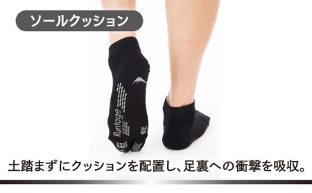 【25-27cm】Runtage ゴルフソックス アスリートラウンドPRO Ver.2 ショート丈＜グレー＞【イイダ靴下株式会社】[HBB013]スポーツウェア ゴルフ ソックス ランニング 運動用